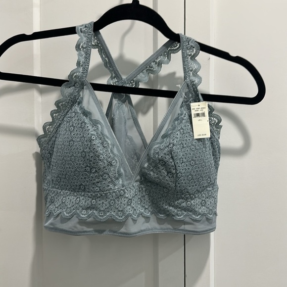 aerie Other - Aerie Women's L blue Lace Floral racer back  Bra Wireless Bralette NWT